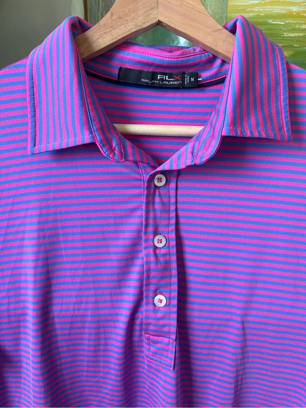 Ralph Lauren Blue & Pink Stripe Polo
